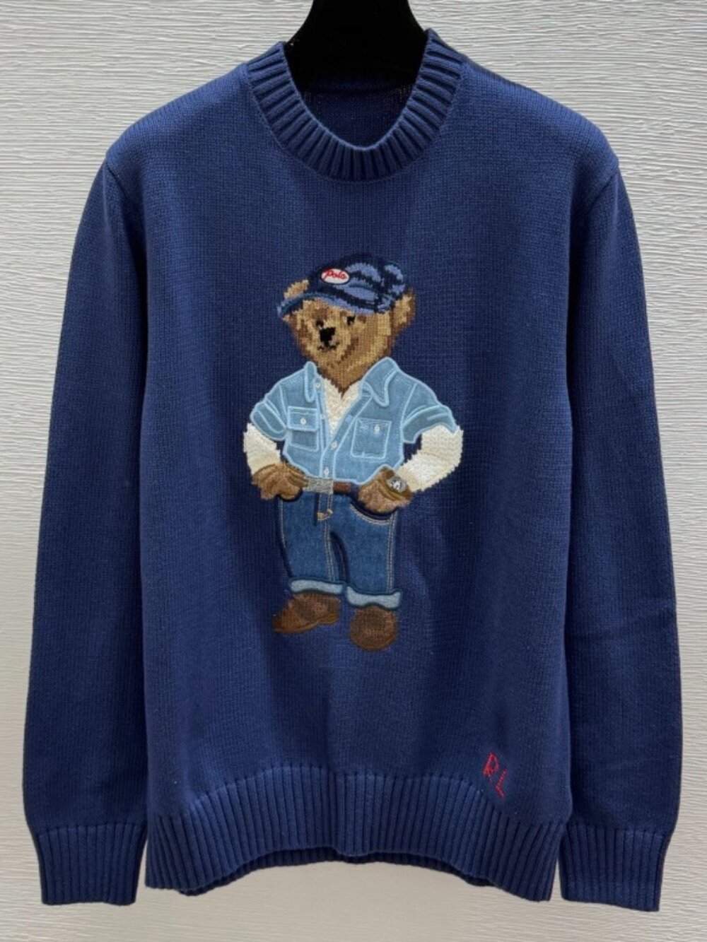 Ralph Lauren Denim Outfit Polo Bear Navy Crewneck Sweater